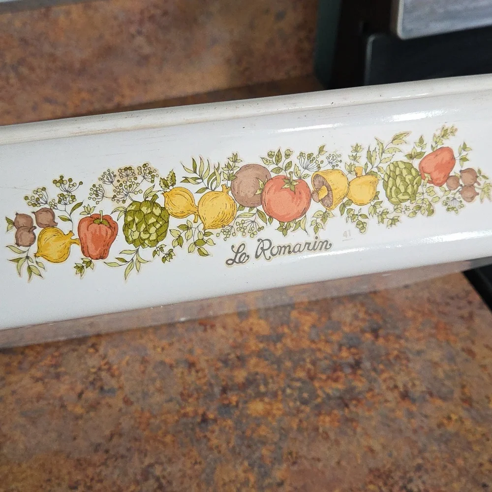 Vintage Corningware Spice O' Life Le Romarin Roasting Pan A-21